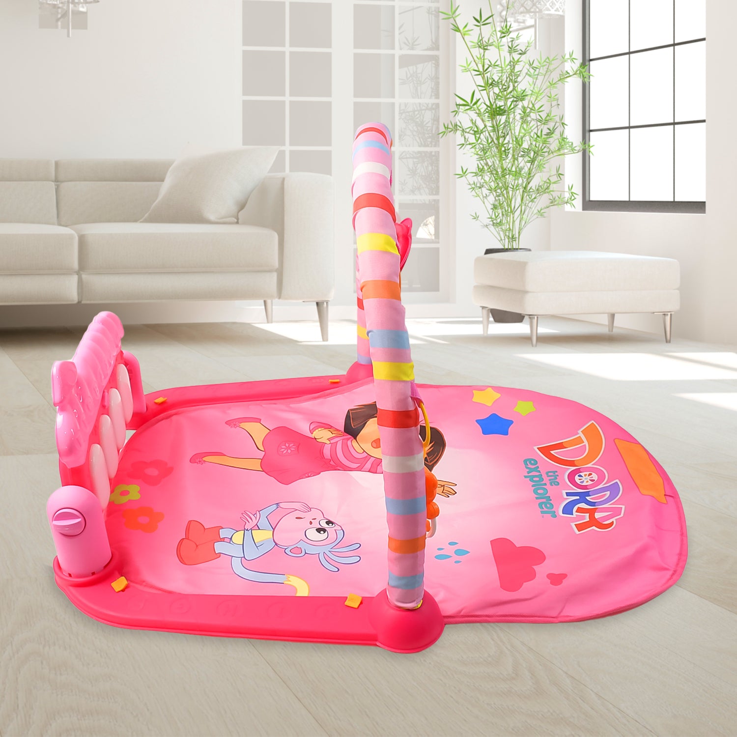 2 in 1 Baby Kick And Play Piano Gym Mat  Fitness Rack