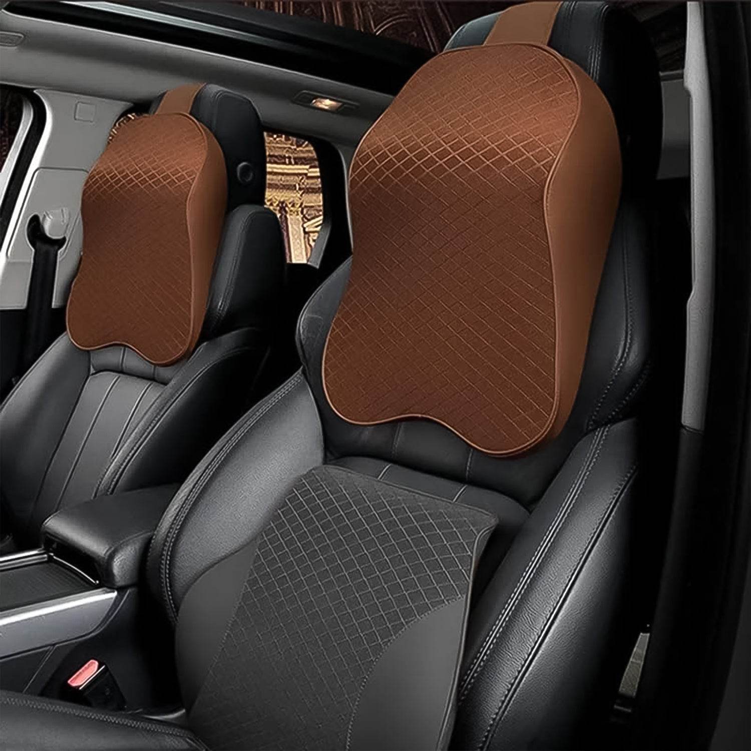 8595 Car Neck Pillow Car Neck Headrest Pillow Memory Foam Car Accessories Cushion Car Seat Head Support Neck Protector Car Seat Neck Pillowfor Driving (1 Pc) - 9XShoppy
