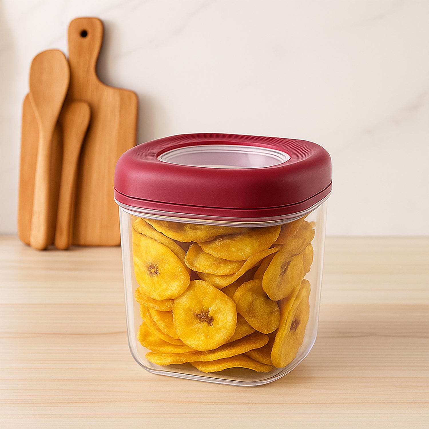Transparent Twist Lock Kitchen Storage Container Set (Approx 800ml 2pc) - 9XShoppy