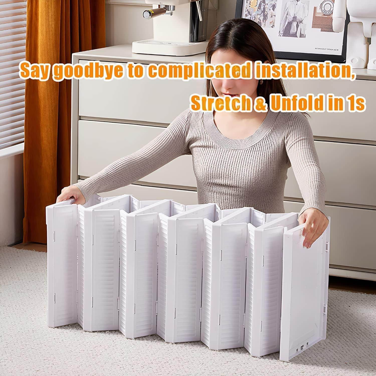 Stackable Multifunctional Storage For Clothes Foldable Drawer Shelf Basket Utility Cart Rack Storage Organizer Cart For Kitchen Pantry Closet Bedroom Bathroom Laundry (6 Layer 1 Pc) - 9XShoppy