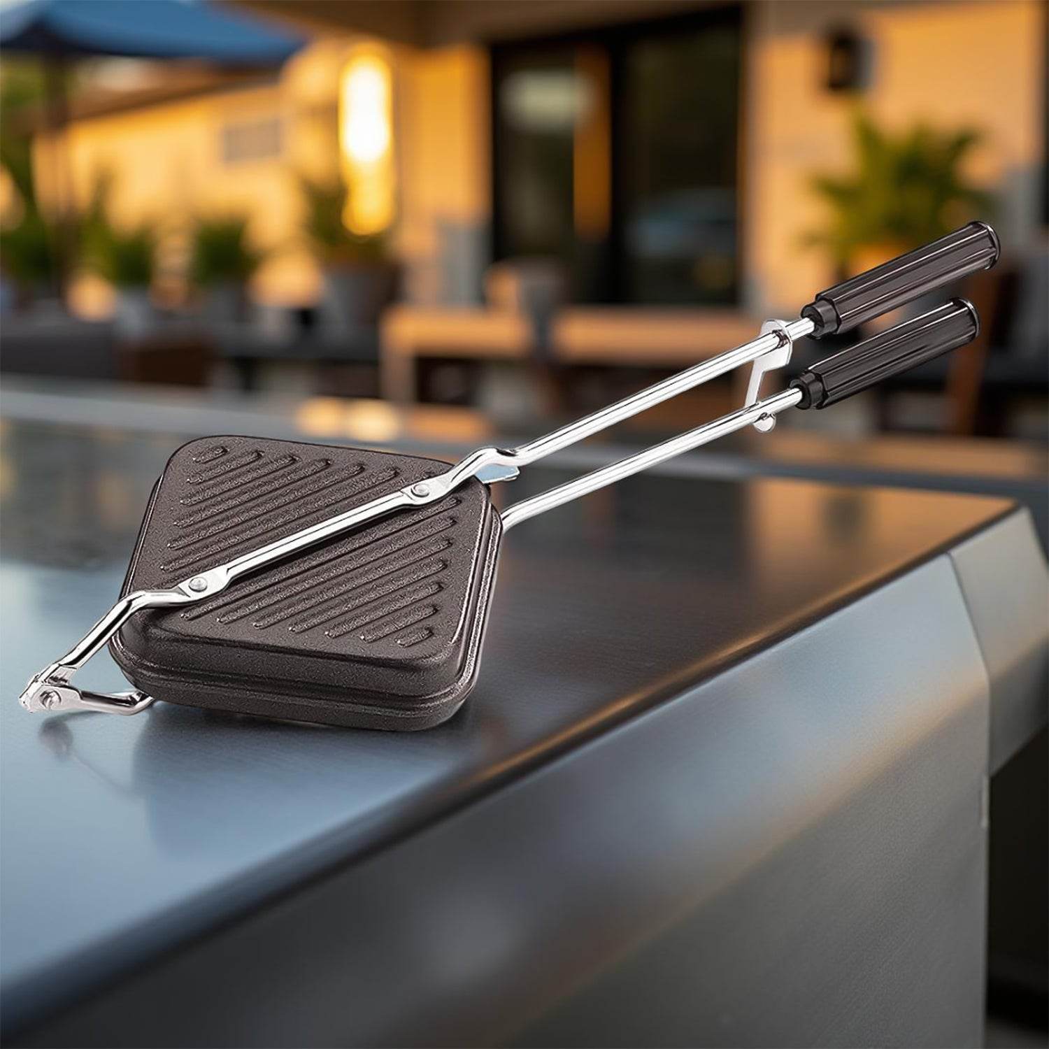 Apex Heavy Gauge Aluminium Grill Sandwich Toaster - 9XShoppy