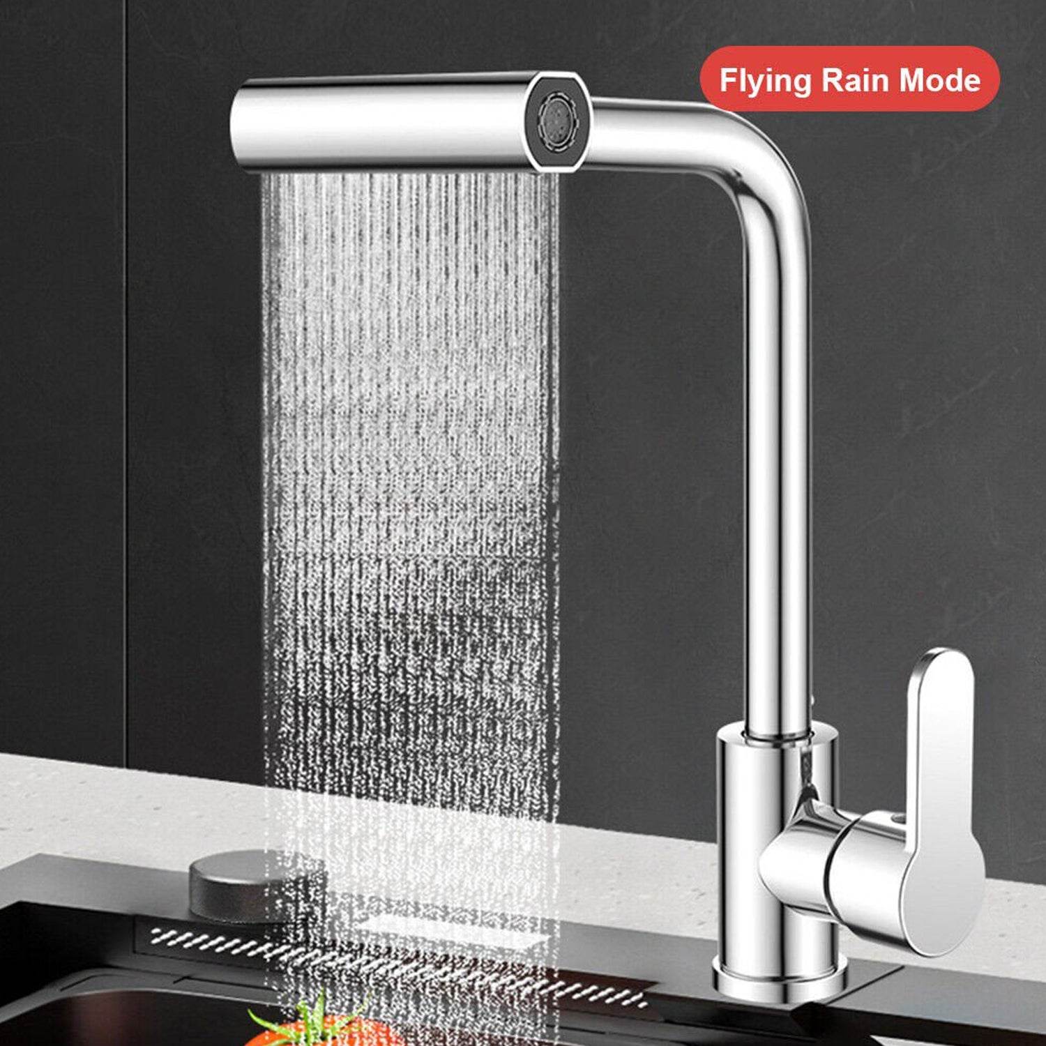 Multifunction Shower Waterfall Kitchen Faucet 360 Rotation Waterfall Kitchen Faucet Touch Kitchen Faucet Faucet Extender For Kitchen Sink Swivel Waterfall Kitchen Faucet For Washing Vegetable Fruit (4 In 1 ) - 9XShoppy
