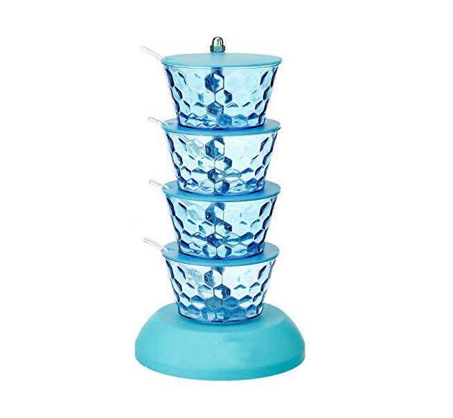 4 In 1 Multipurpose 360 Degree Rotating Pickle Rack Container For Kitchen - 9XShoppy
