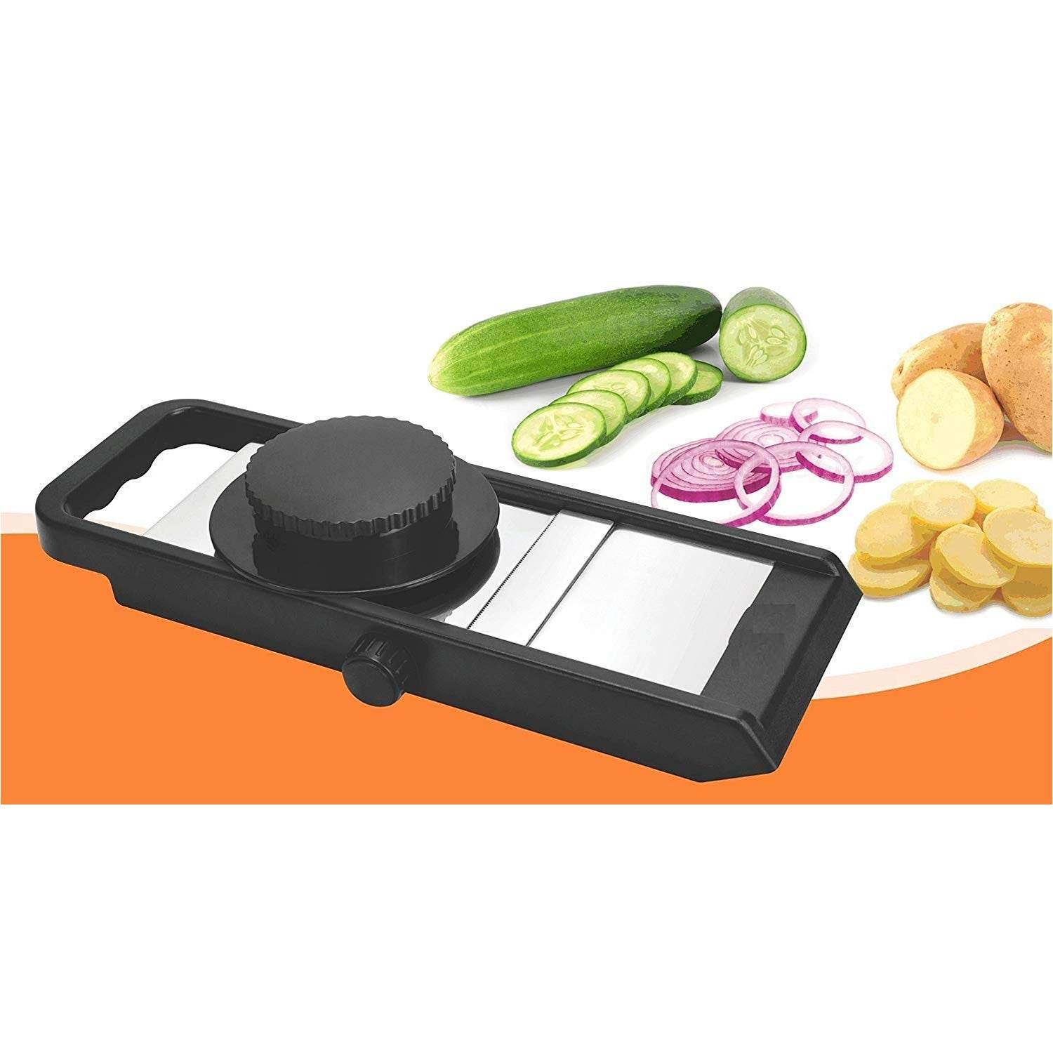 8120 Ganesh Adjustable Plastic Slicer 1-piece Blacksilver - 9XShoppy
