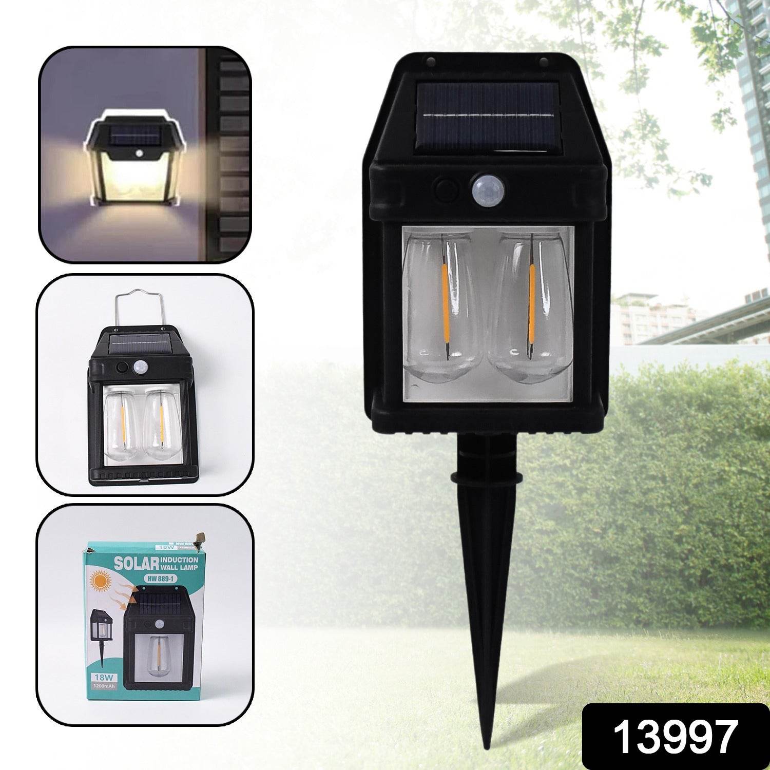 18w Solar Wall Double Lights Lamp - 9XShoppy