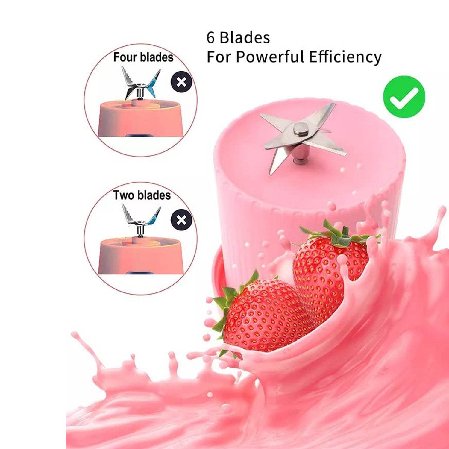 BLENDER PORTABLE JUICER FOR SMOOTHIE 420 ML - 9XShoppy