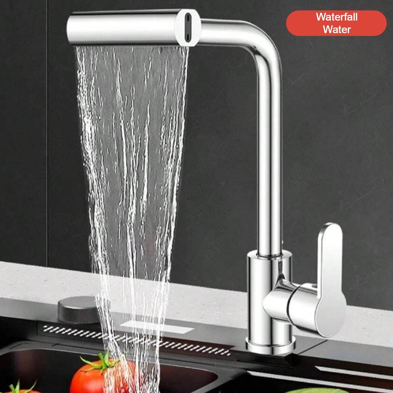 Multifunction Shower Waterfall Kitchen Faucet 360 Rotation Waterfall Kitchen Faucet Touch Kitchen Faucet Faucet Extender For Kitchen Sink Swivel Waterfall Kitchen Faucet For Washing Vegetable Fruit (4 In 1 ) - 9XShoppy