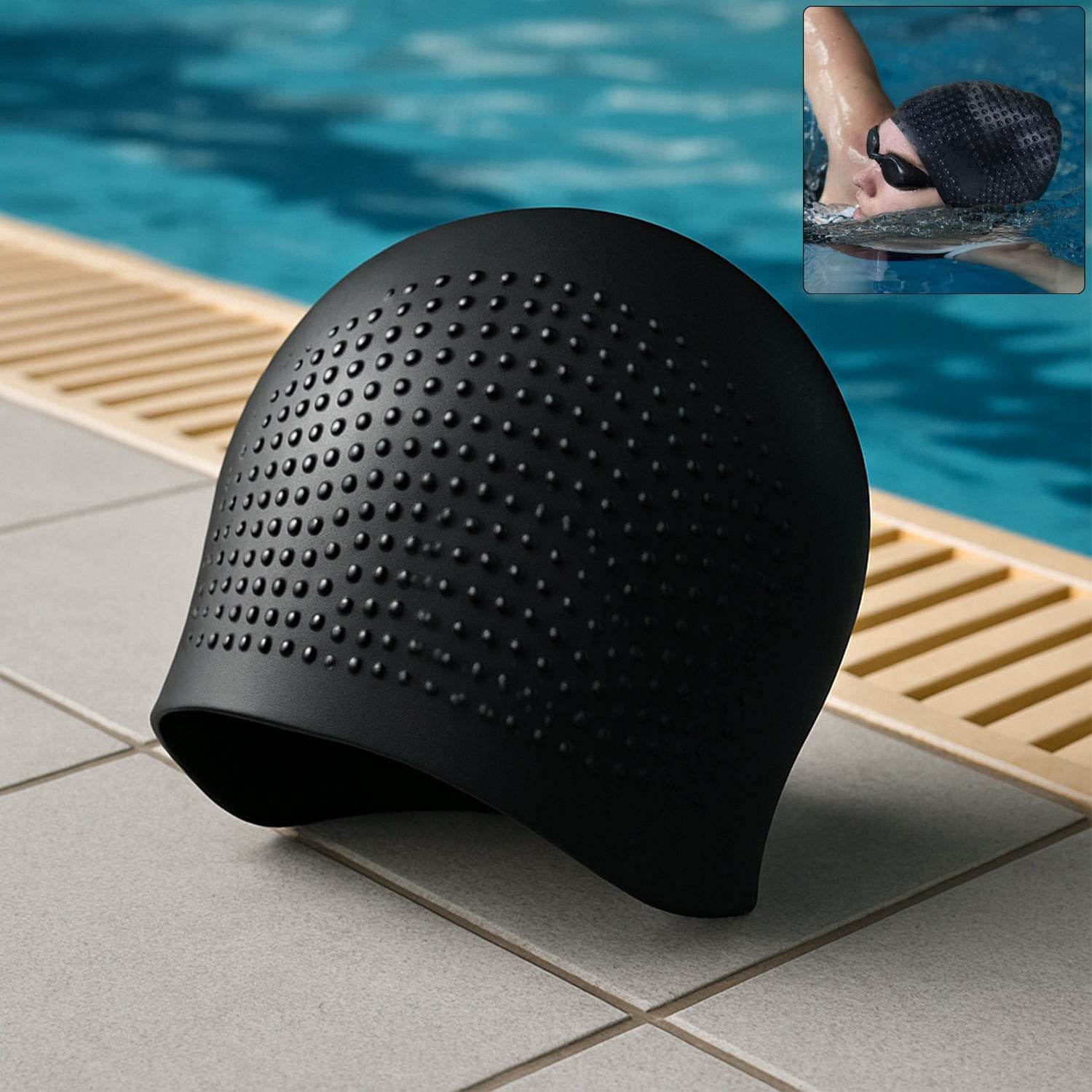 Premium Silicone Waterproof Swimming Cap (1 Pc) - 9XShoppy