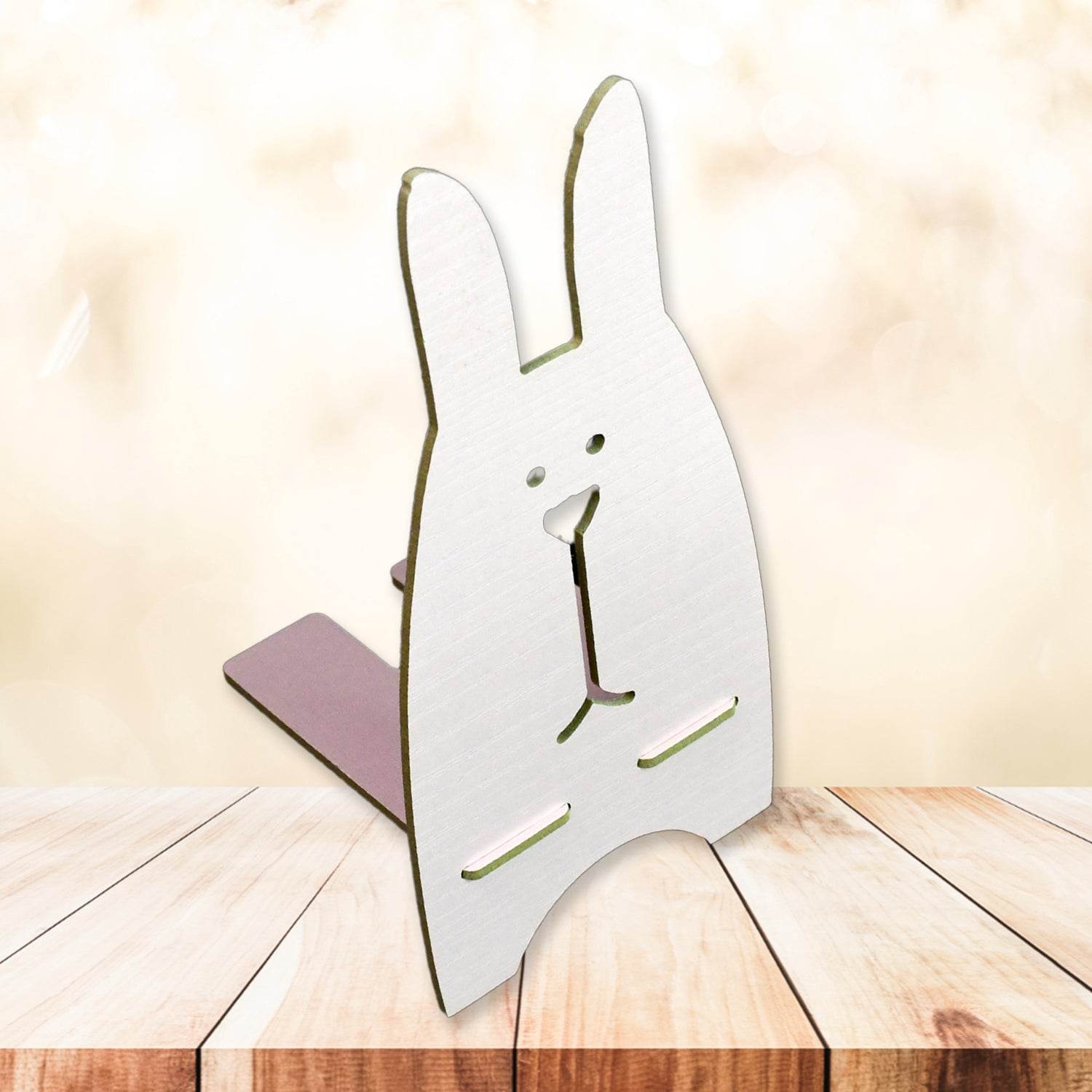 Wooden Cute Lovely Rabbit Design Mobile Stand (1 Pc) - 9XShoppy