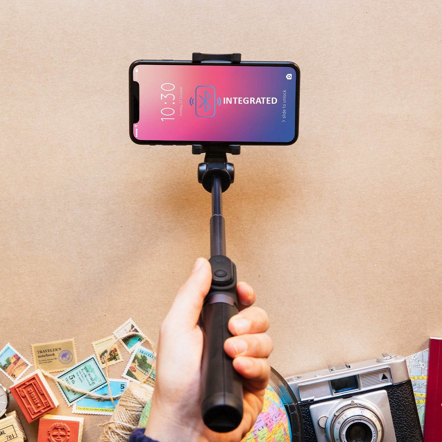 6401 Bluetooth Selfie Stick Portable Phone Tripod Stand For Mobile - 9XShoppy