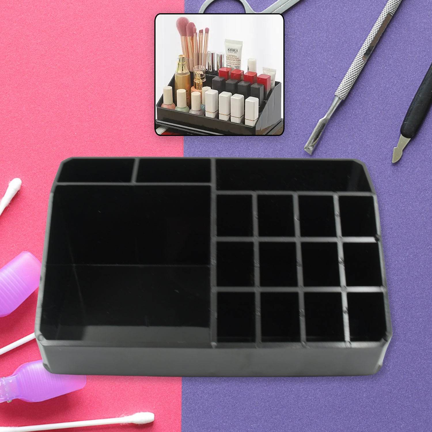 6092 Cosmetic Organiser 16 Compartment Cosmetic Makeup Storage Organiser Box - 9XShoppy