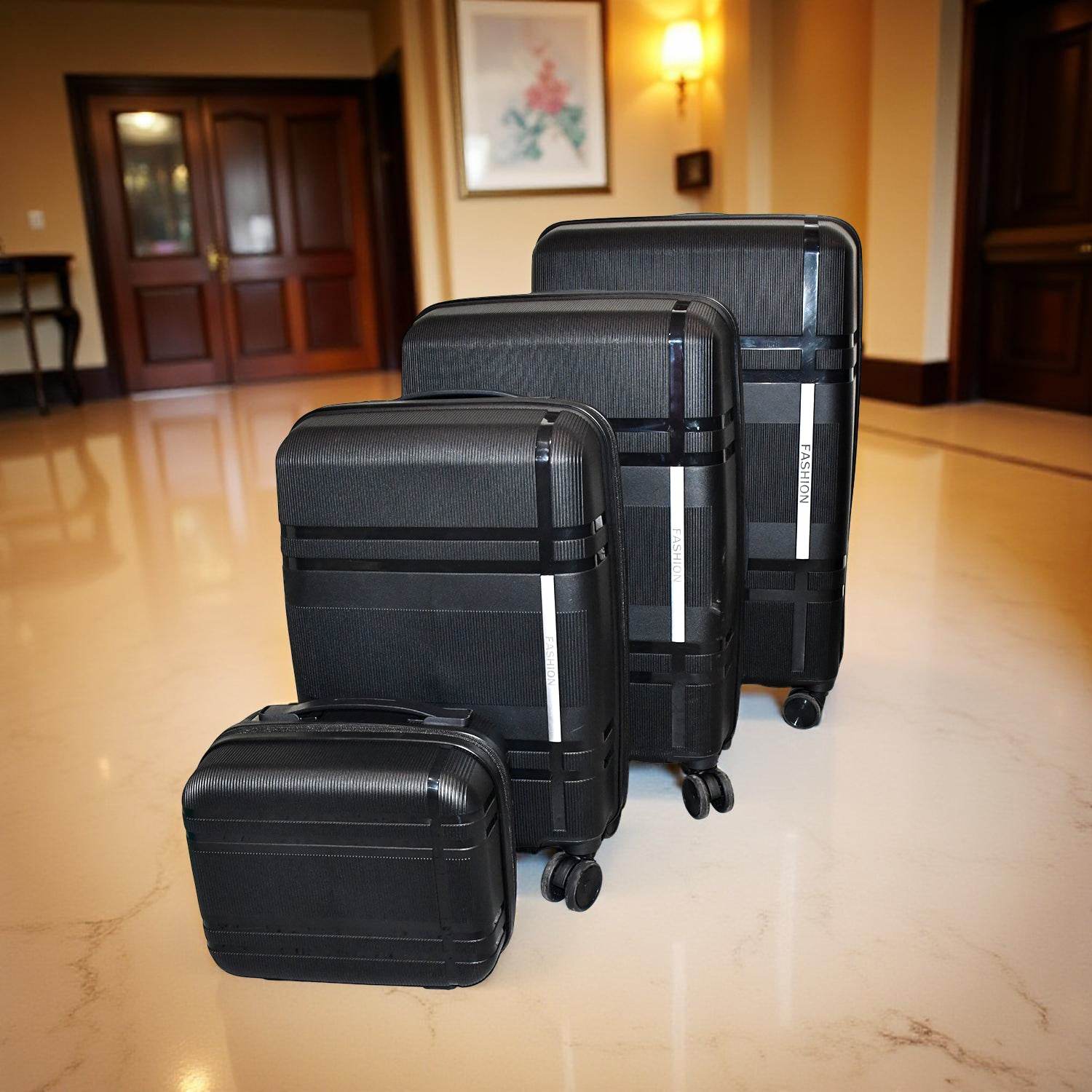 Mix Color Hard-shell Luggage Trolley 4-pc (Set) - 9XShoppy