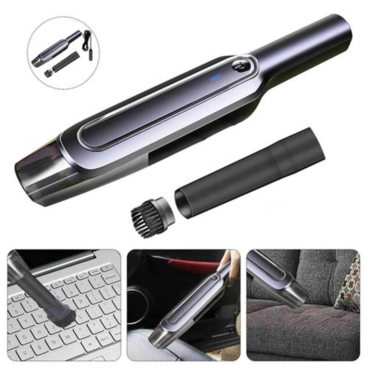 6325 Portable Vacuum Cleaner Wireless Usb High Power Strong Suction Handheld Vacuum Cleaner For Home Cars - 9XShoppy
