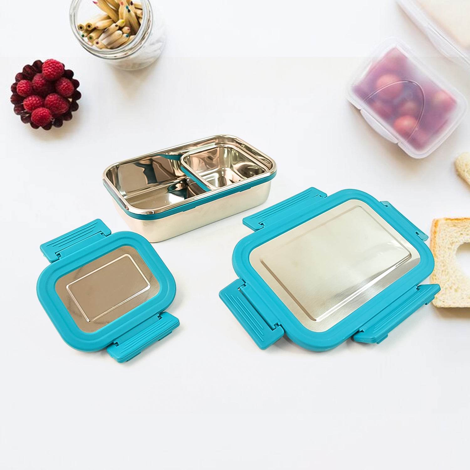 Apex Jerry Lunch Box Premium Stainless Steel Food Container (2 Pc 700+200 Ml Approx) - 9XShoppy