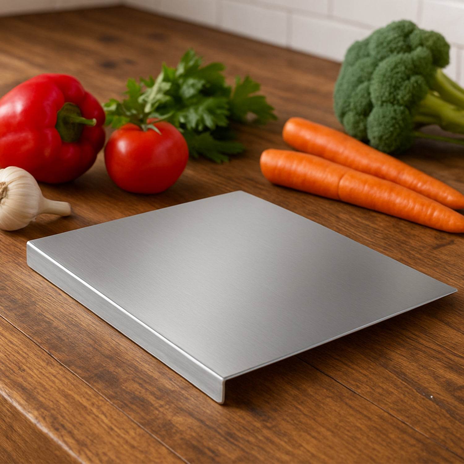 Premium Stainless Steel Anti-bacterial Chopping Board For Kitchen (1 Pc) - 9XShoppy