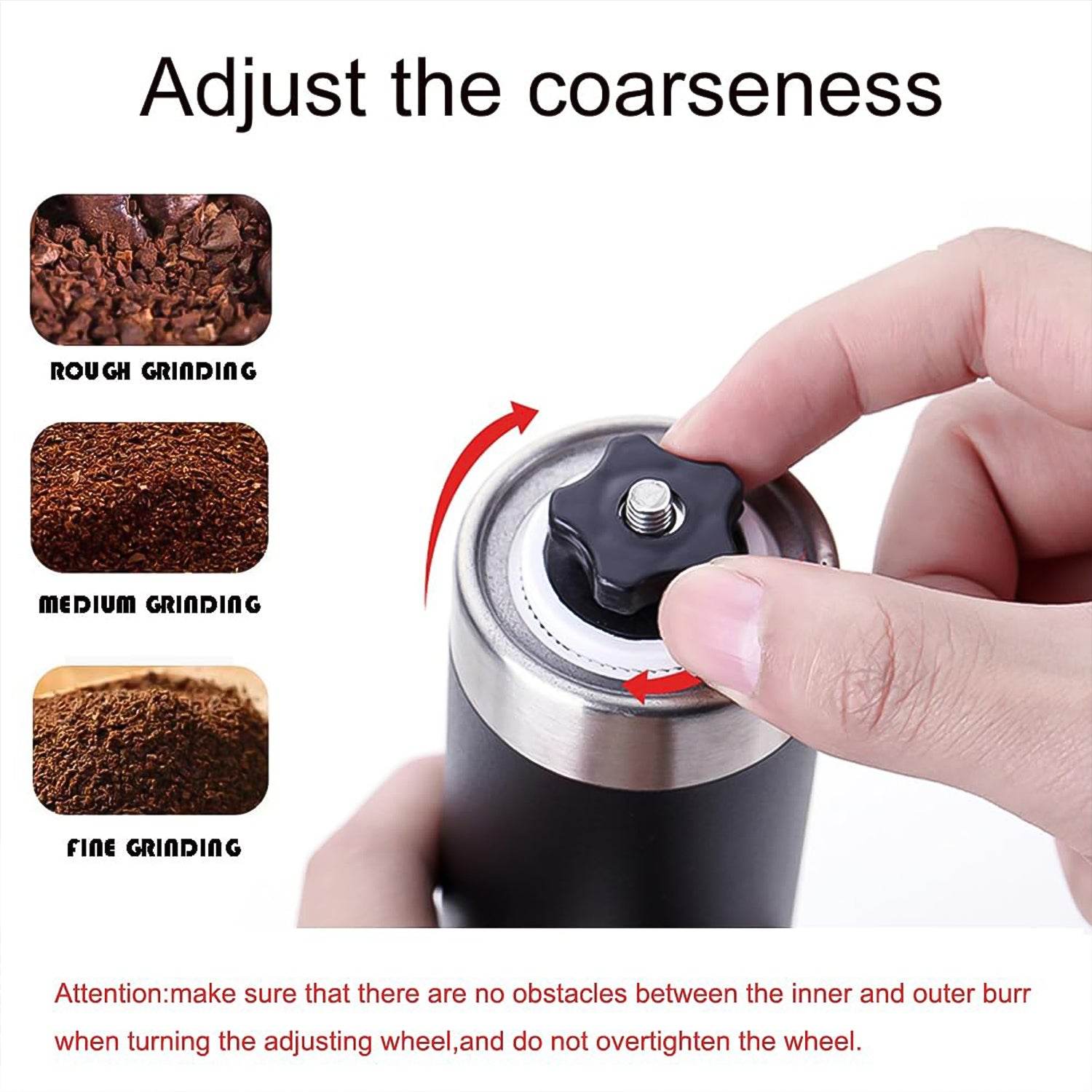 Portable Stainless Steel Manual Coffee Grinder (1 Pc) - 9XShoppy