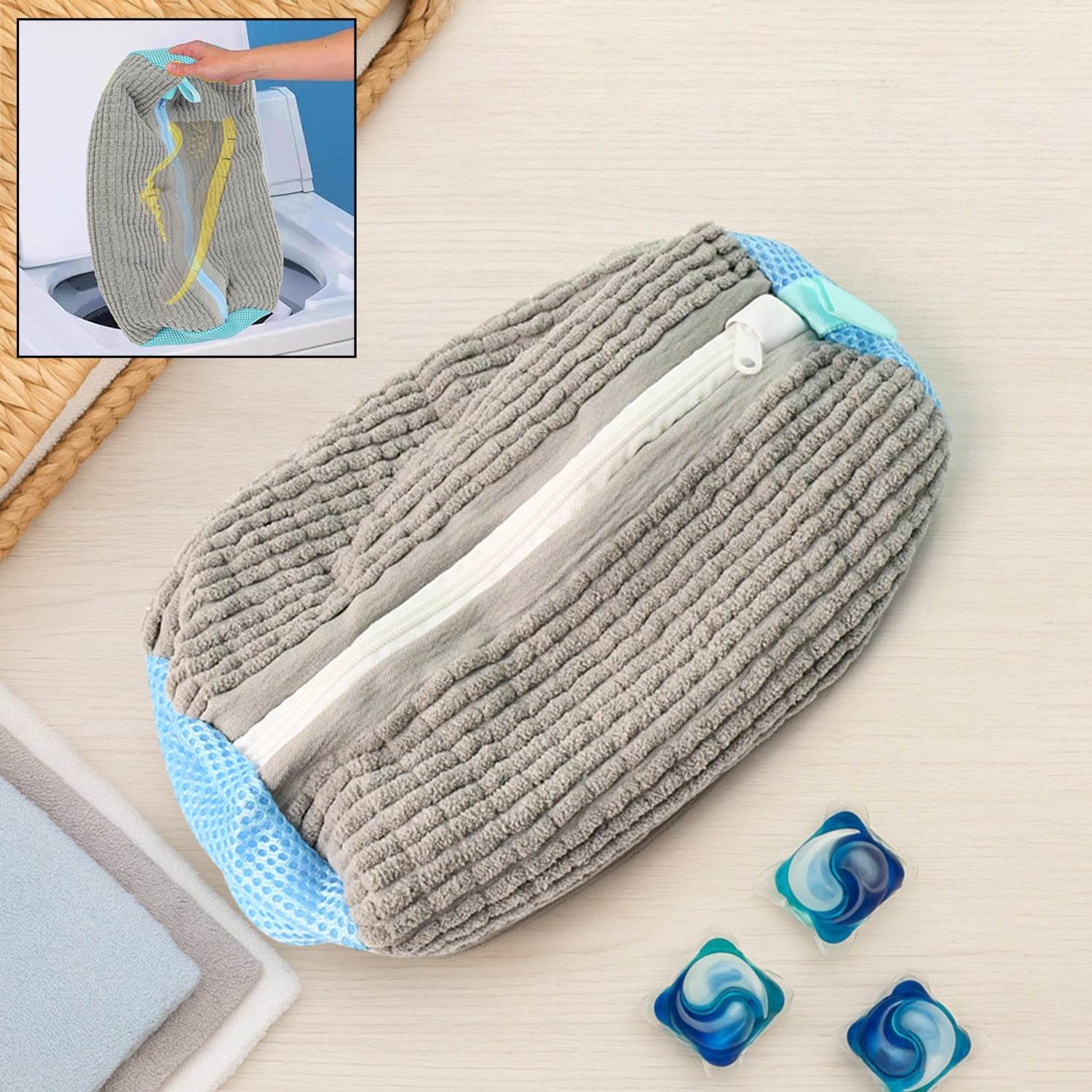 Heavy-duty Reusable Shoe Washing Bag For Washing Machine (1 Pc) - 9XShoppy