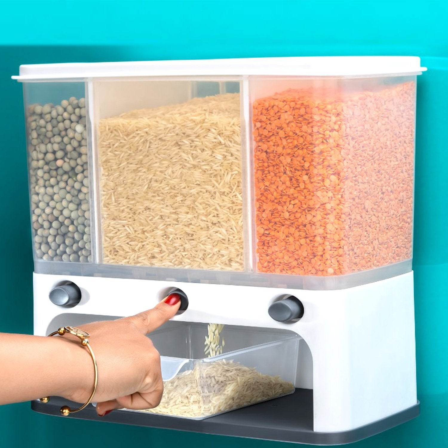 3 In 1 Push Button Wall Mount Container - 9XShoppy