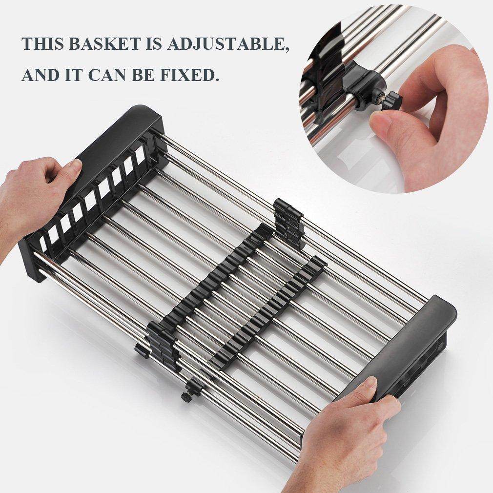 2189 Stainless Steel Expandable Kitchen Sink Dish Drainer - 9XShoppy