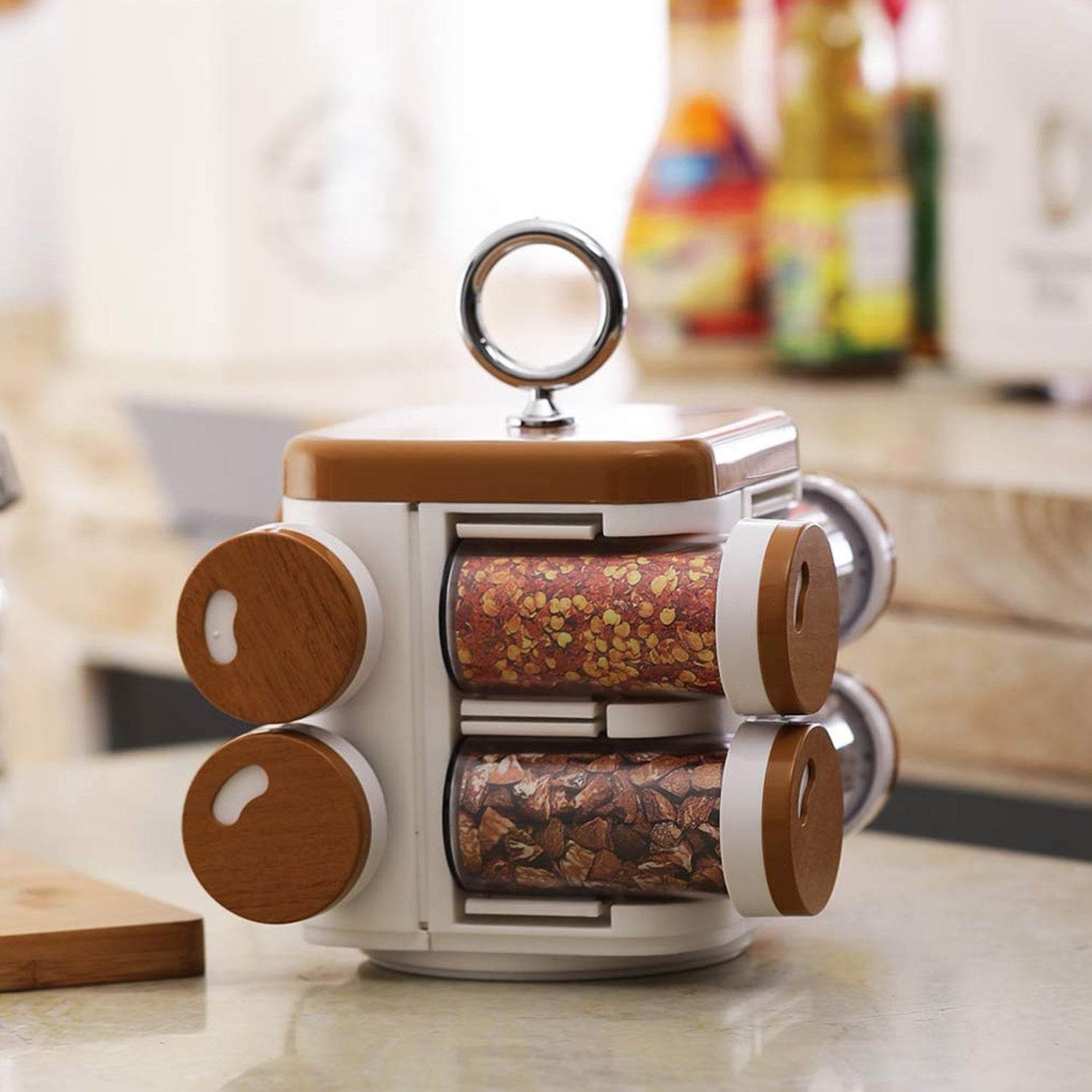 8117 Ganesh Storewell Plastic Spice Rack - Set Of 8 - 9XShoppy