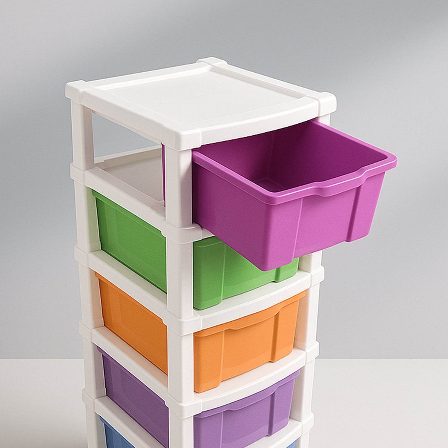 6-layer Multi-colored Plastic Storage Drawer Cabinet - 9XShoppy