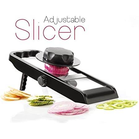 8121 Premium Multipurpose Potatoonion Slicer And Grater Potato Slicer For Chips Vegetable Slicer Machine Chips Cutter Potato Slicer For Chips Onion Slicer (Adjustable Slicer) - 9XShoppy