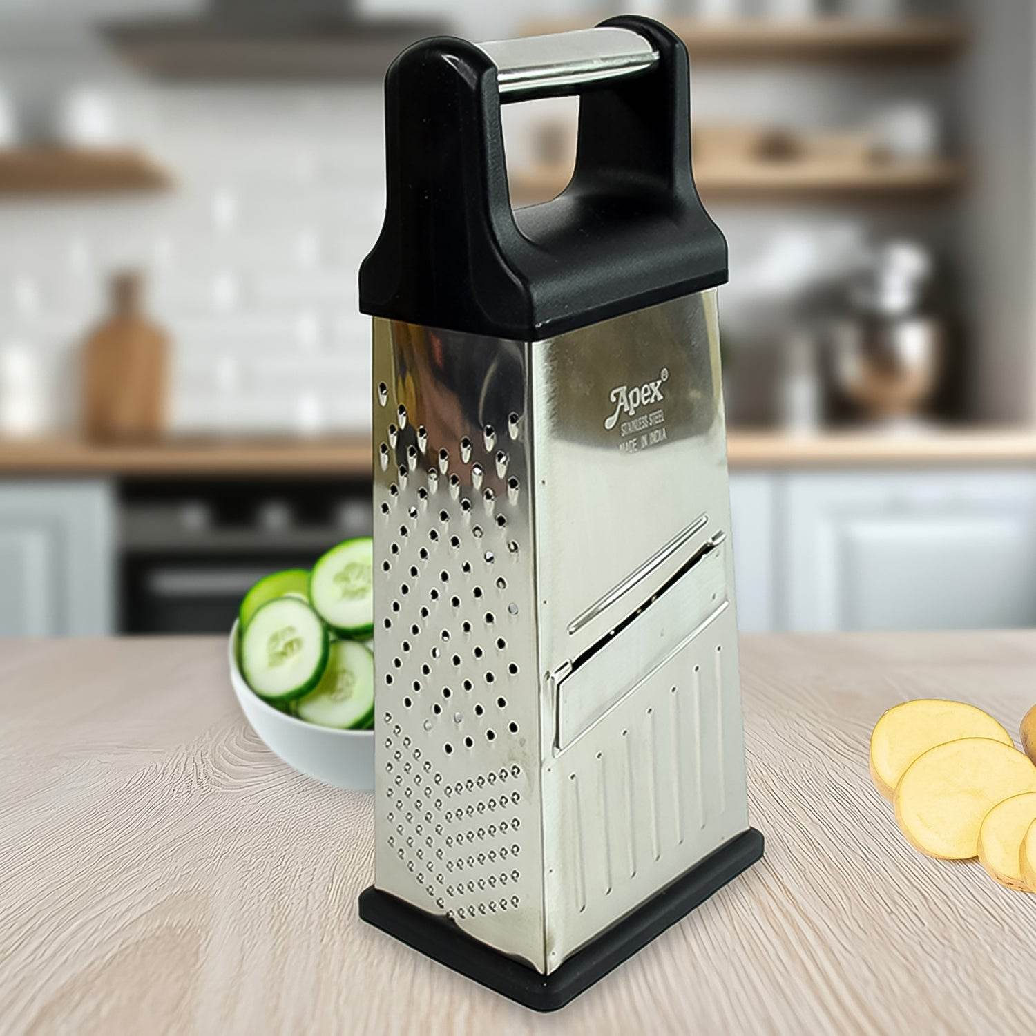 Apex 5-in-1 Master Stainless Steel Multipurpose Slicer And Grater - 9XShoppy