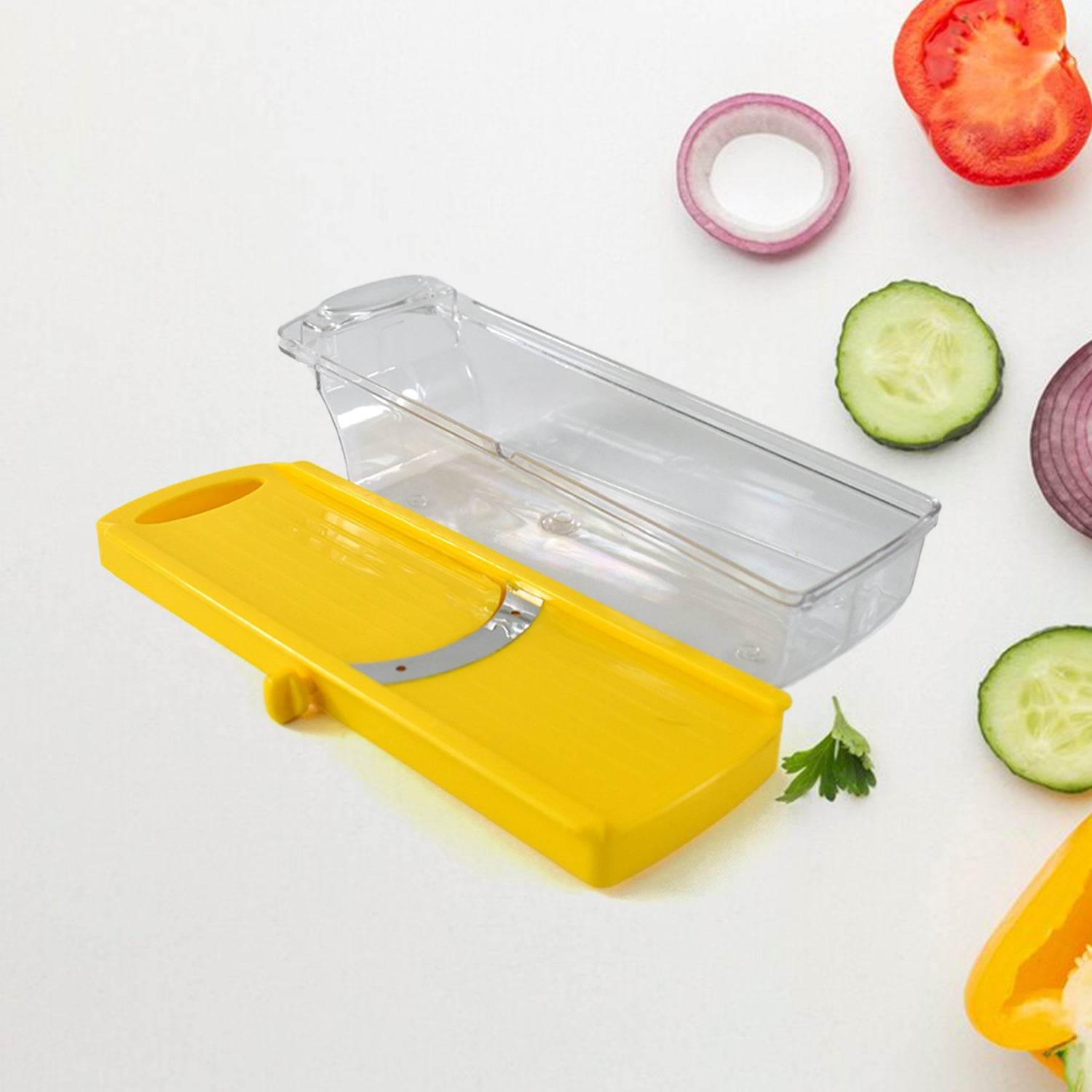 Big Multipurpose Vegetable And Fruit Slicer (Yellow 1 Pc) - 9XShoppy