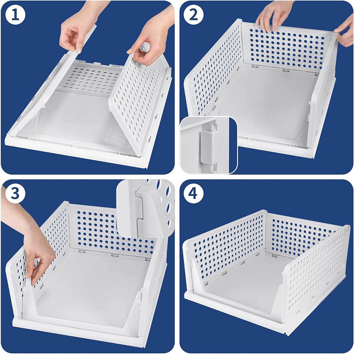 7732 3 Layer Clothes Organizer For Wardrobe Cupboard Organizer For Clothes Foldable And Stackable Closet Organizer Drawer Organizer For Clothes Multi Purpose Plastic Drawer - 9XShoppy