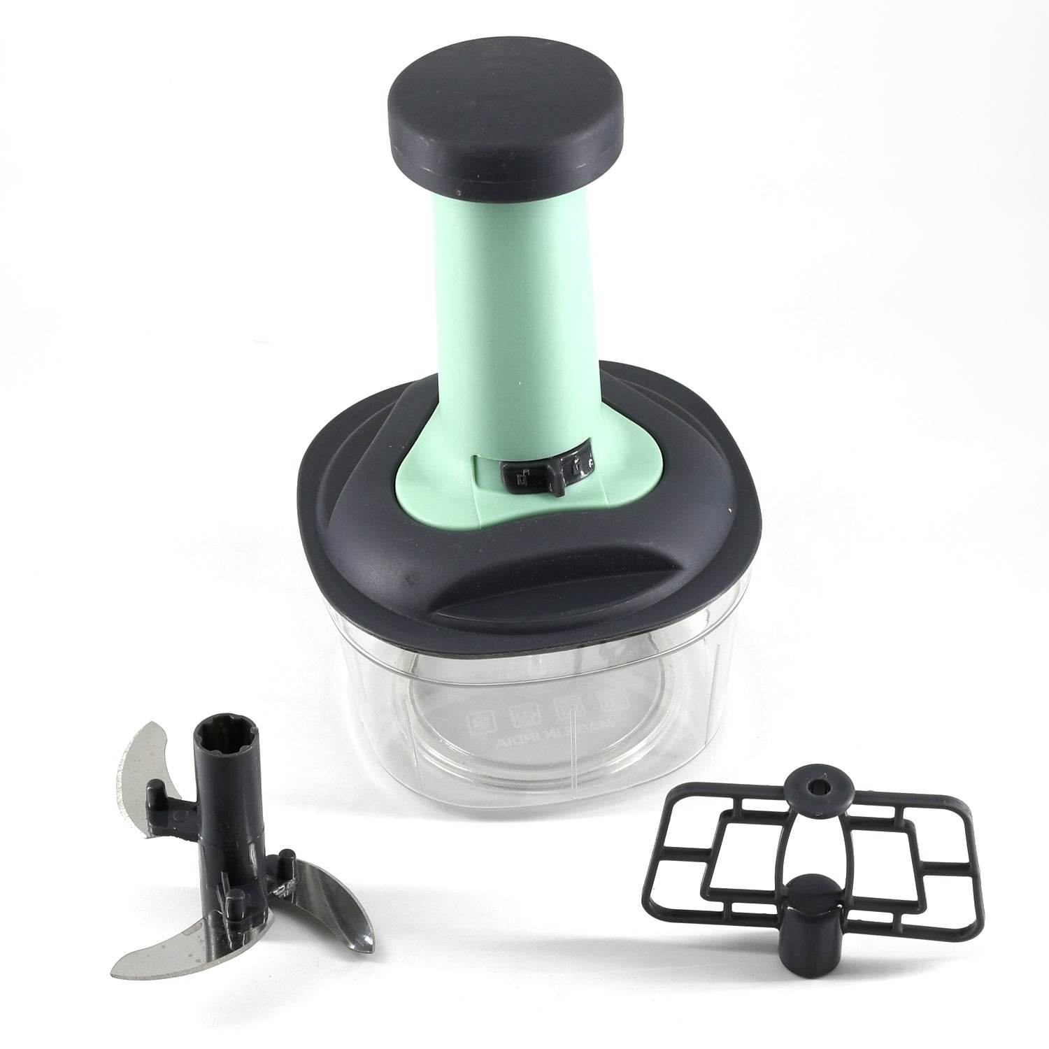 5902 Push Chopper Manual Food Chopper And Hand Push Vegetable Chopper Cutter Mixer Set For Kitchen With 3 Stainless Steel Blade. - 9XShoppy