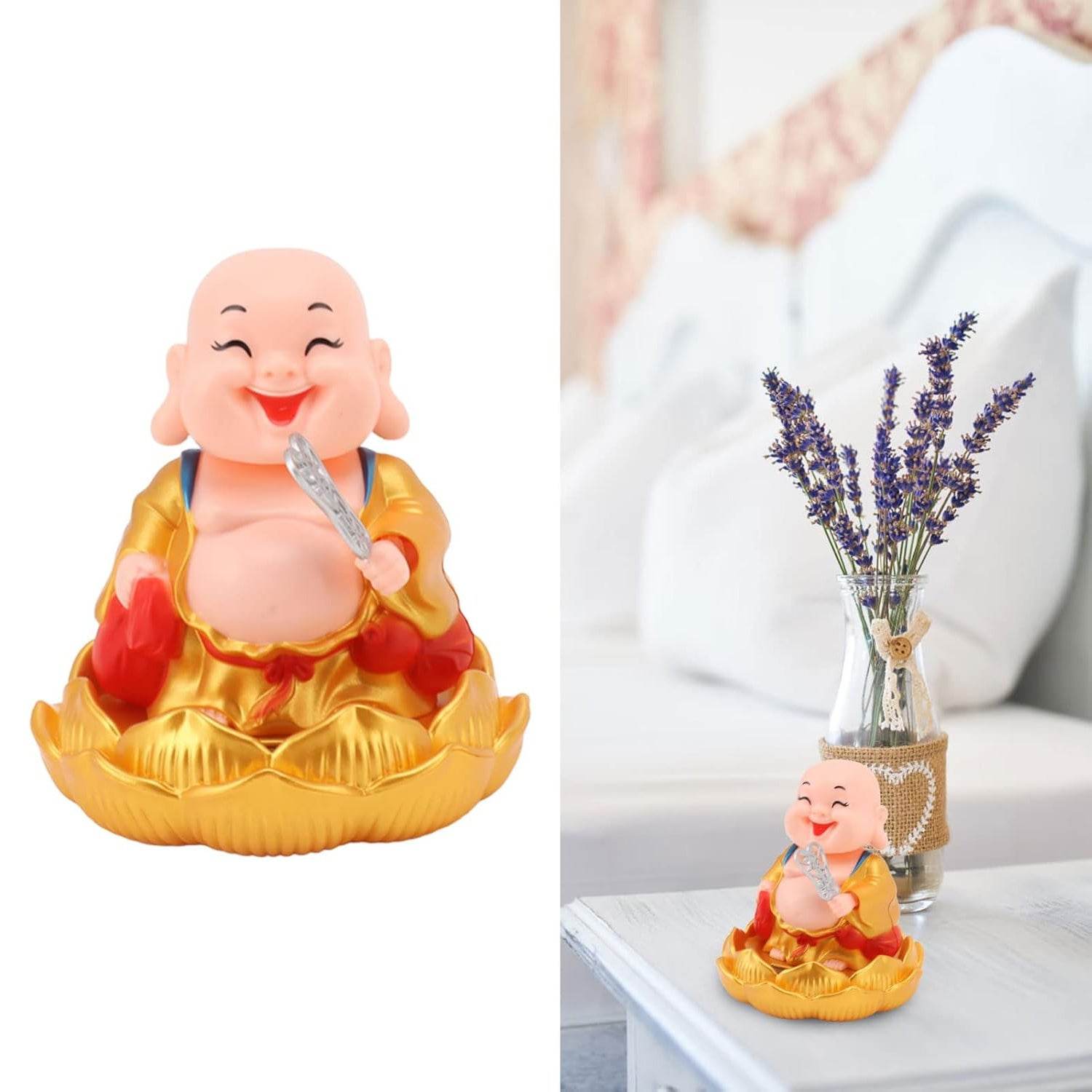 Solar Power Moving Buddha Car Ornament (1 Pc) - 9XShoppy
