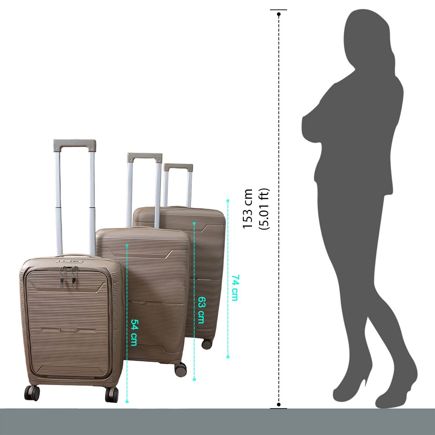 Hard-shell Trolley Luggage Bag (Set Of 3-pice Mix Color) - 9XShoppy