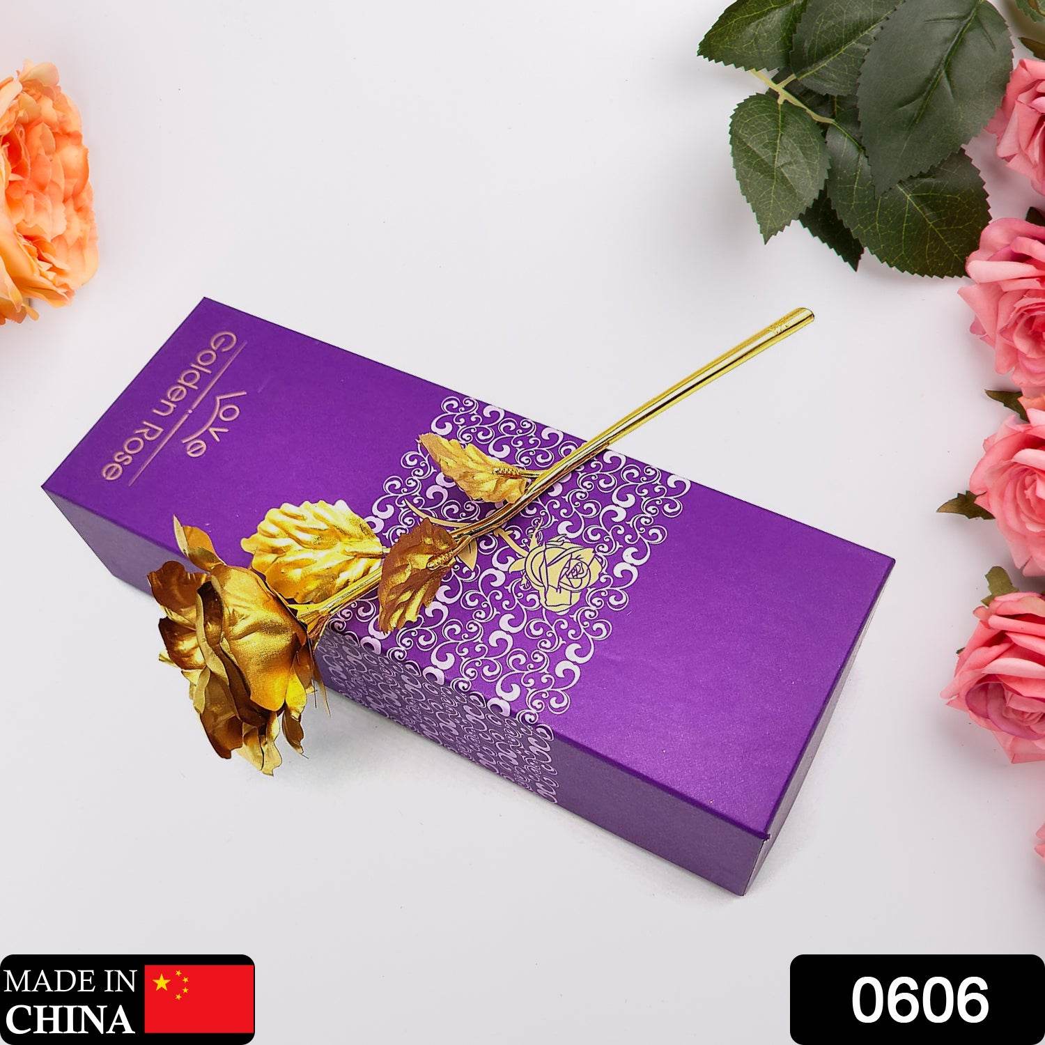 Luxury Decorative Gold Plated Artificial Golden Rose With Premium Box - 9XShoppy
