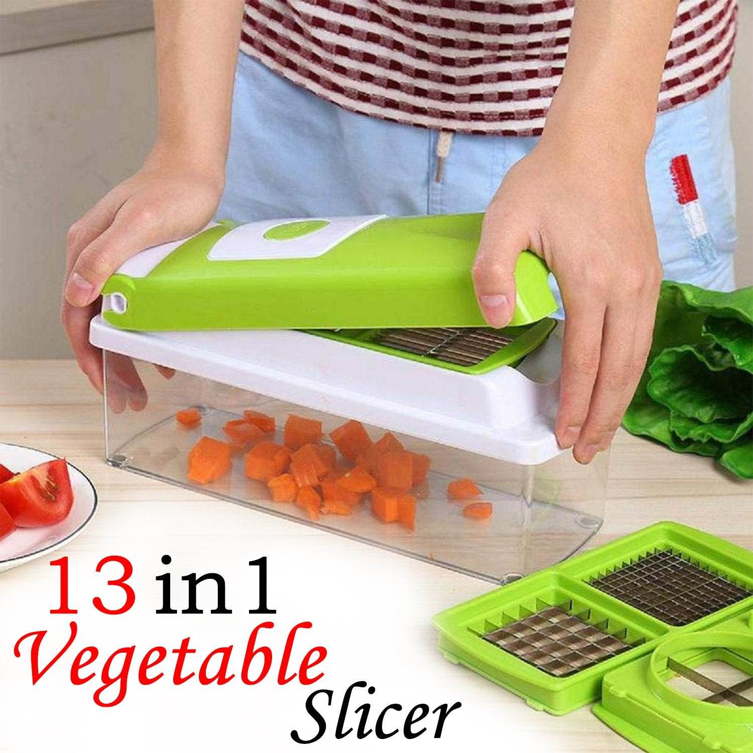 Plastic 13-in-1 Manual Vegetable Grater chipser And Slicer - 9XShoppy