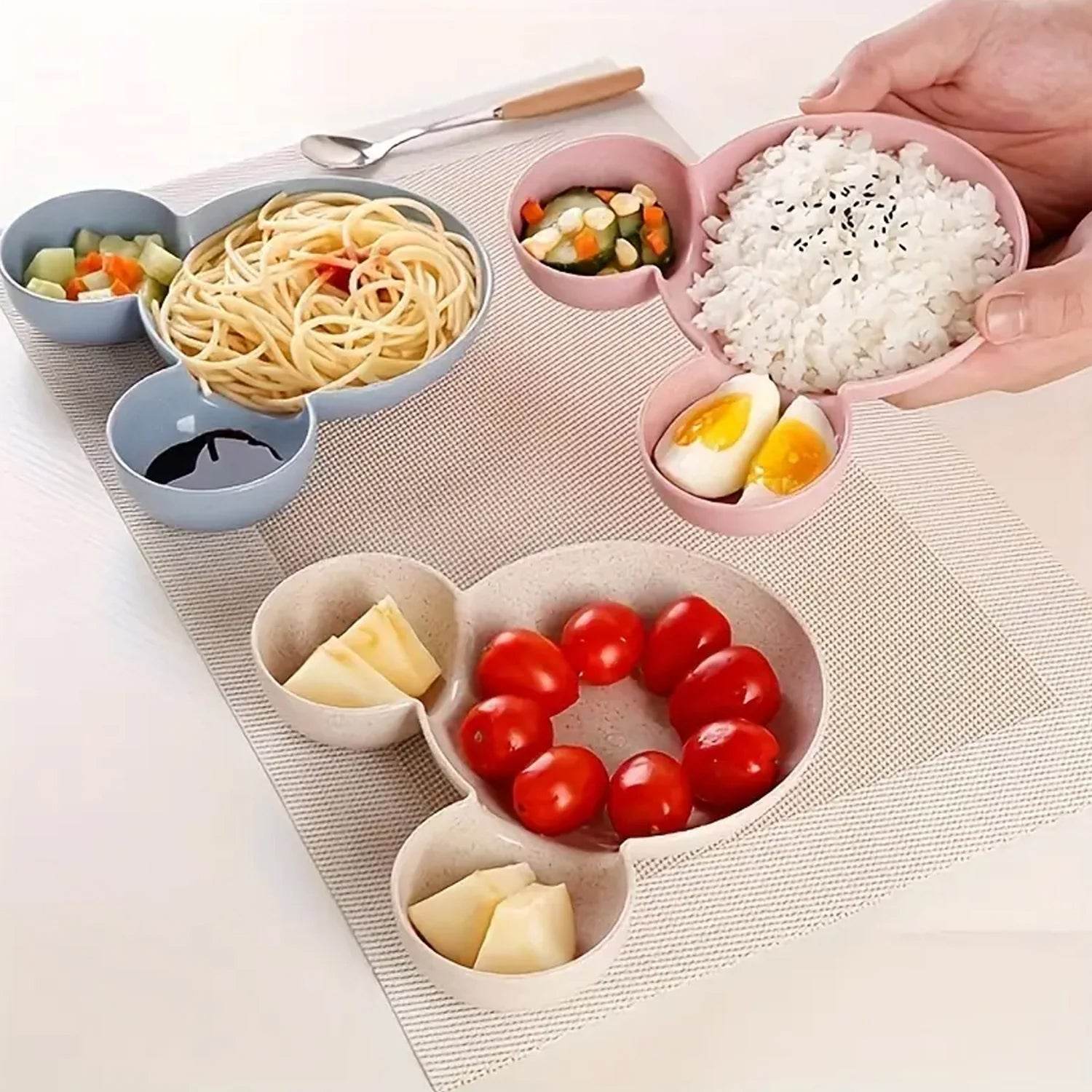 5624 Mickey Mouse Shape Plates For Kids Bpa Free Unbreakable Childrens Food Plate Kids Bowl Fruit Plate Baby Cartoon Bowl Plate Tableware (1 Pc) - 9XShoppy