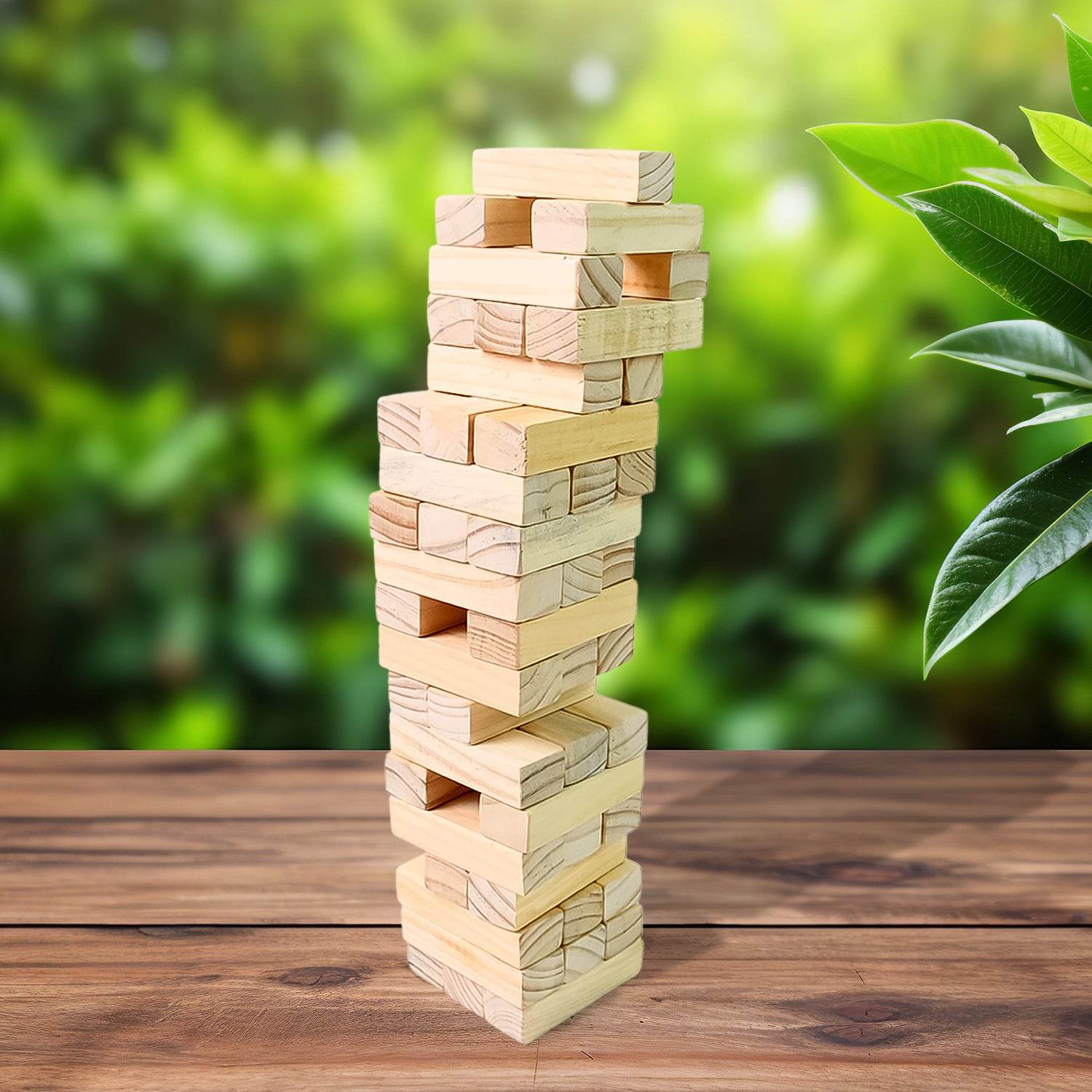 Wooden Tumbling Stacking Tower Game - 9XShoppy