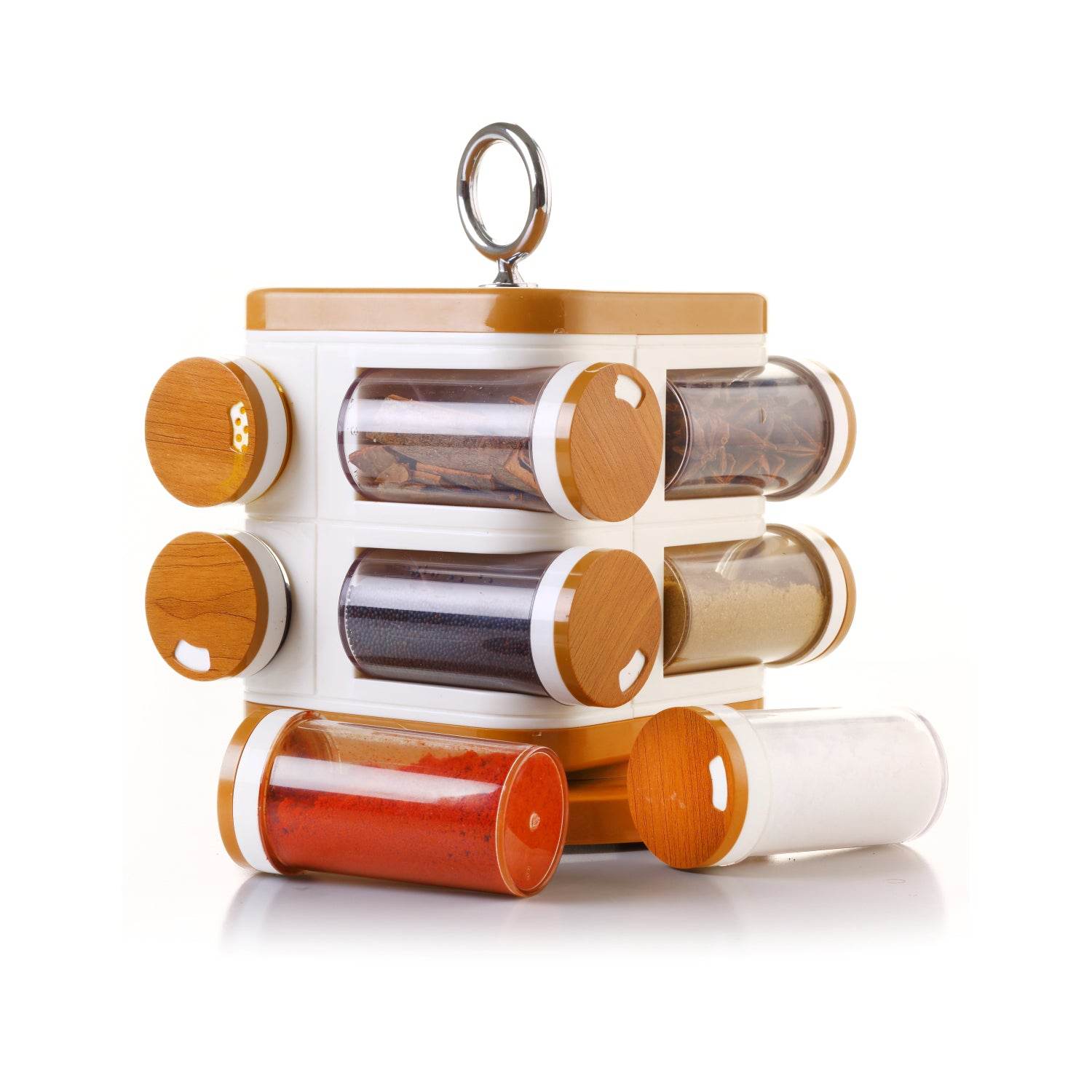 8117 Ganesh Storewell Plastic Spice Rack - Set Of 8 - 9XShoppy