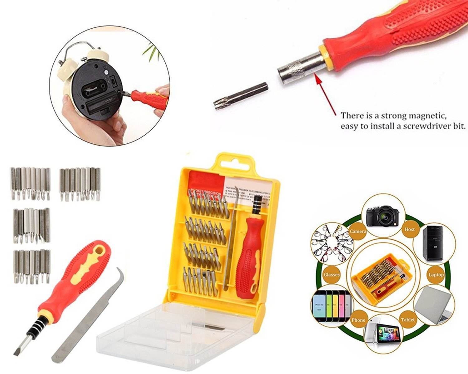 Screwdriver Set 32 In 1 With Magnetic Holder - 9XShoppy