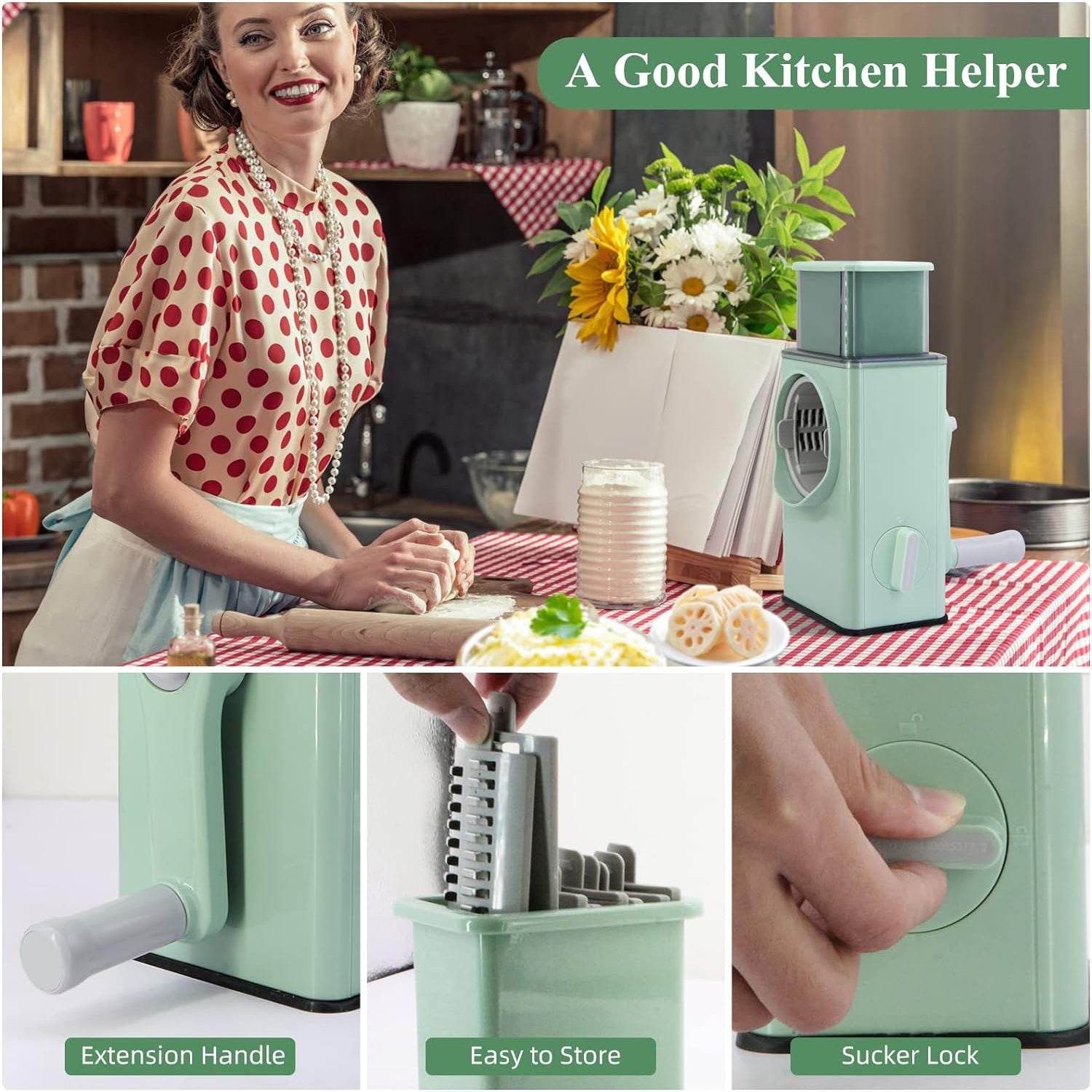 5775 Stainless Steel Vegetable Chopper Veg Chopper And Dicer With 6 Blades Brush Kitchen Multifunctional Mandoline Vegetable Slicer For Veggies Onion Garlic Potatoes Fruits Cookie Oreo Vegetable Cutter Stable Suction Base For Home Kitchen - 9XShoppy