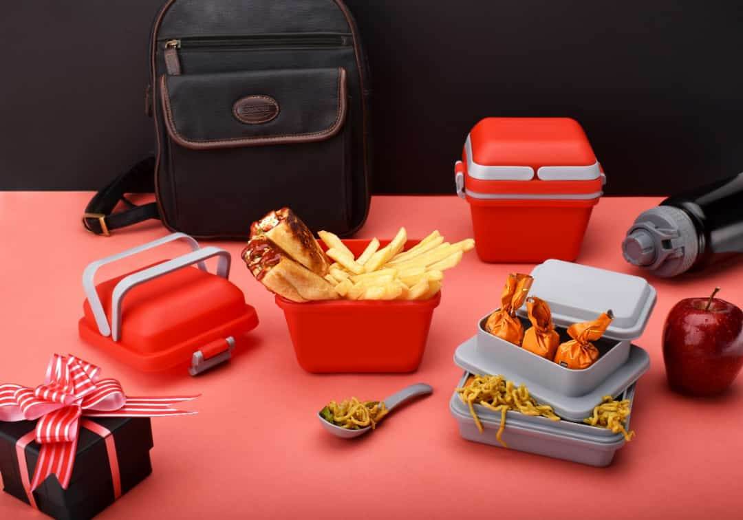 Airtight Lunch Box With Handle Push Lock - 9XShoppy