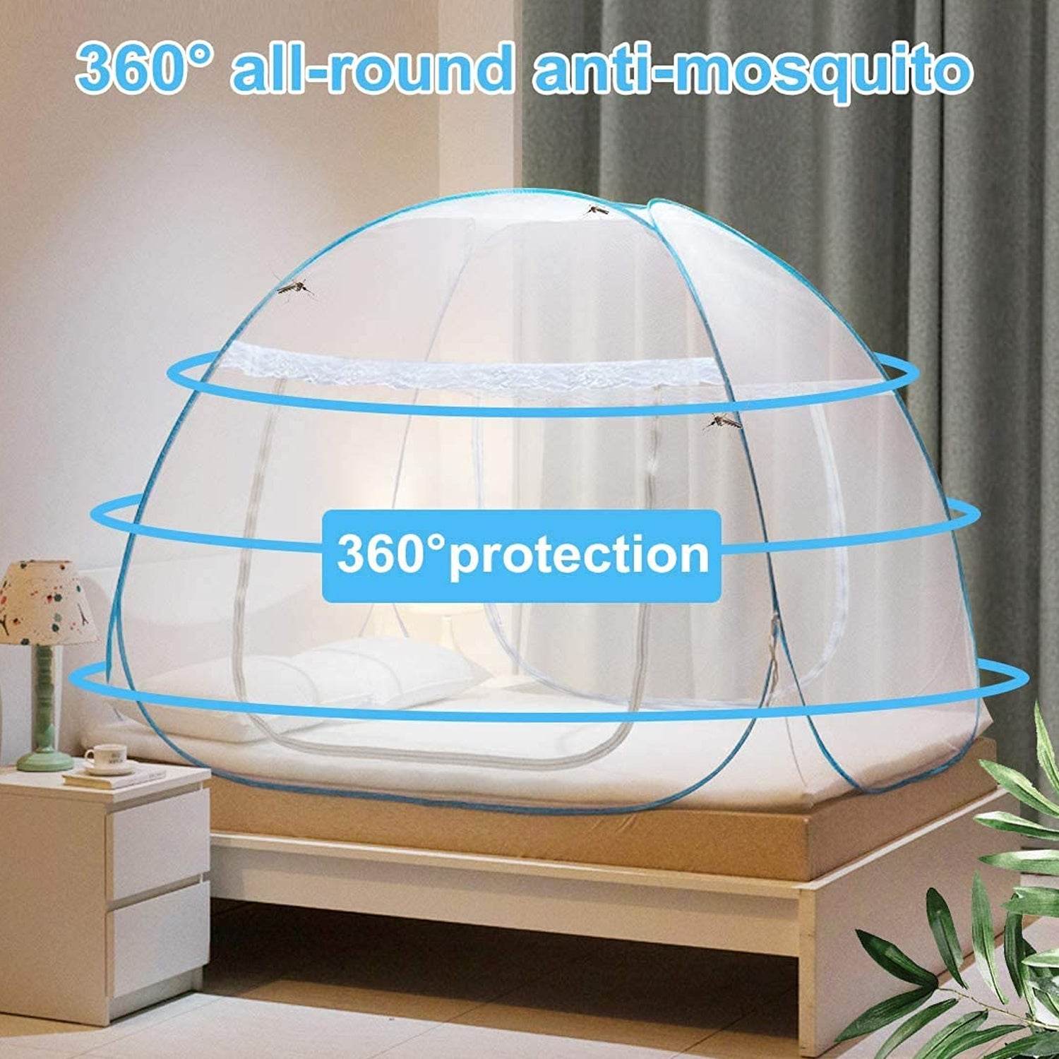 Premium Polyester Foldable Mosquito Net Tent (100 Cm Long 1 Pc) - 9XShoppy