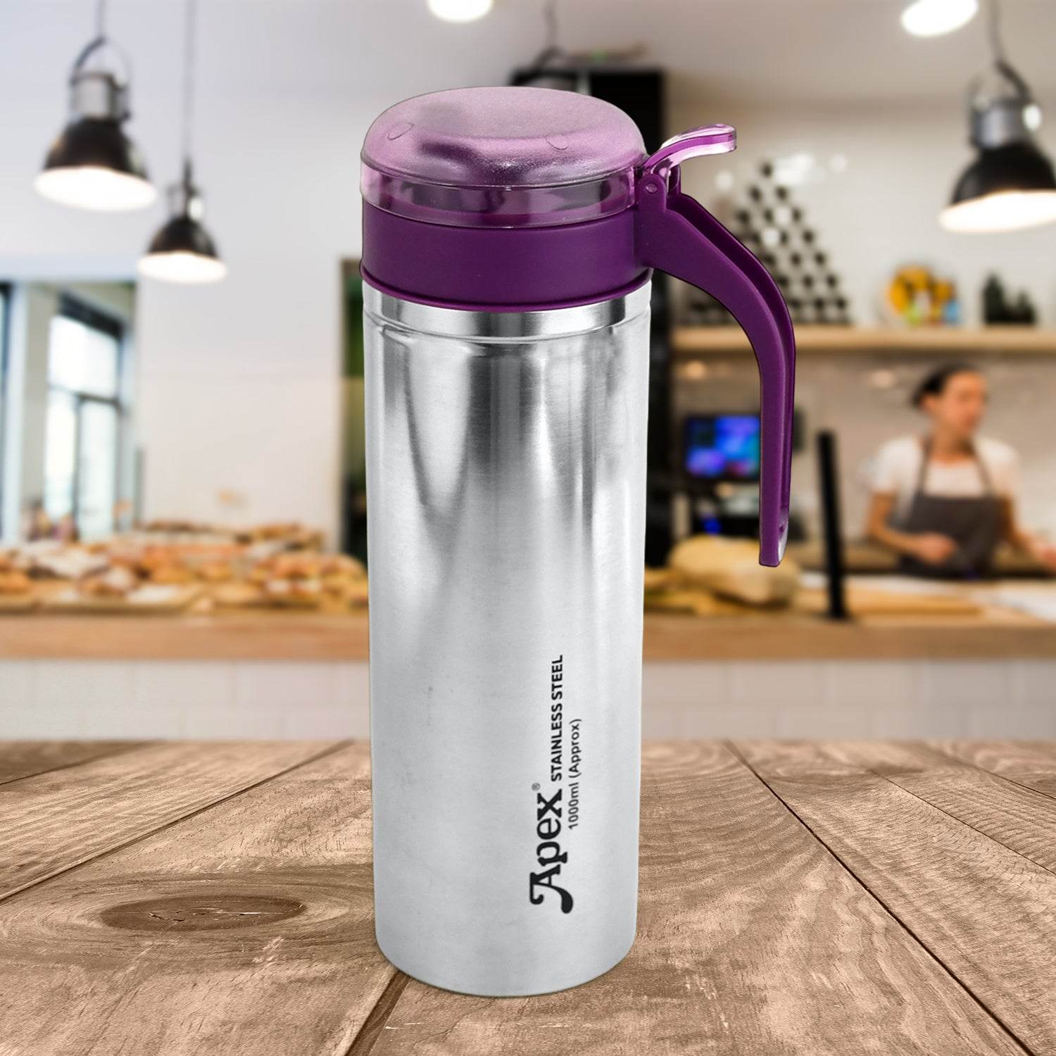 Apex 1000ml Approx. Stainless Steel Oil Pourer (1 Pc) - 9XShoppy