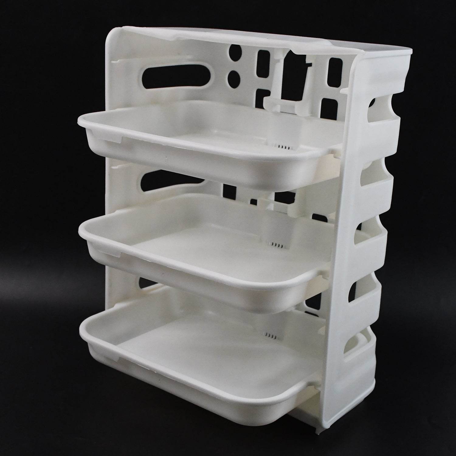 Plastic 3 Layer Wall-mounted Food Organizer Rack (1 Set) - 9XShoppy