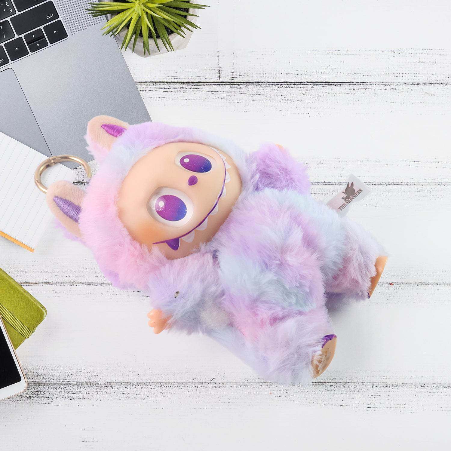 Light Purple Plush Toy Cartoon Keychain With Hook Colorful Light Purple (1 Pc) - 9XShoppy