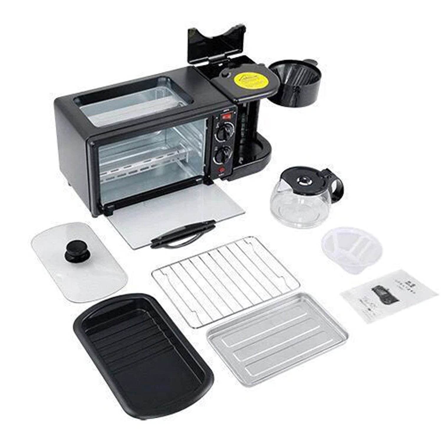 3 In 1 Breakfast Maker Portable Toaster Oven - 9XShoppy