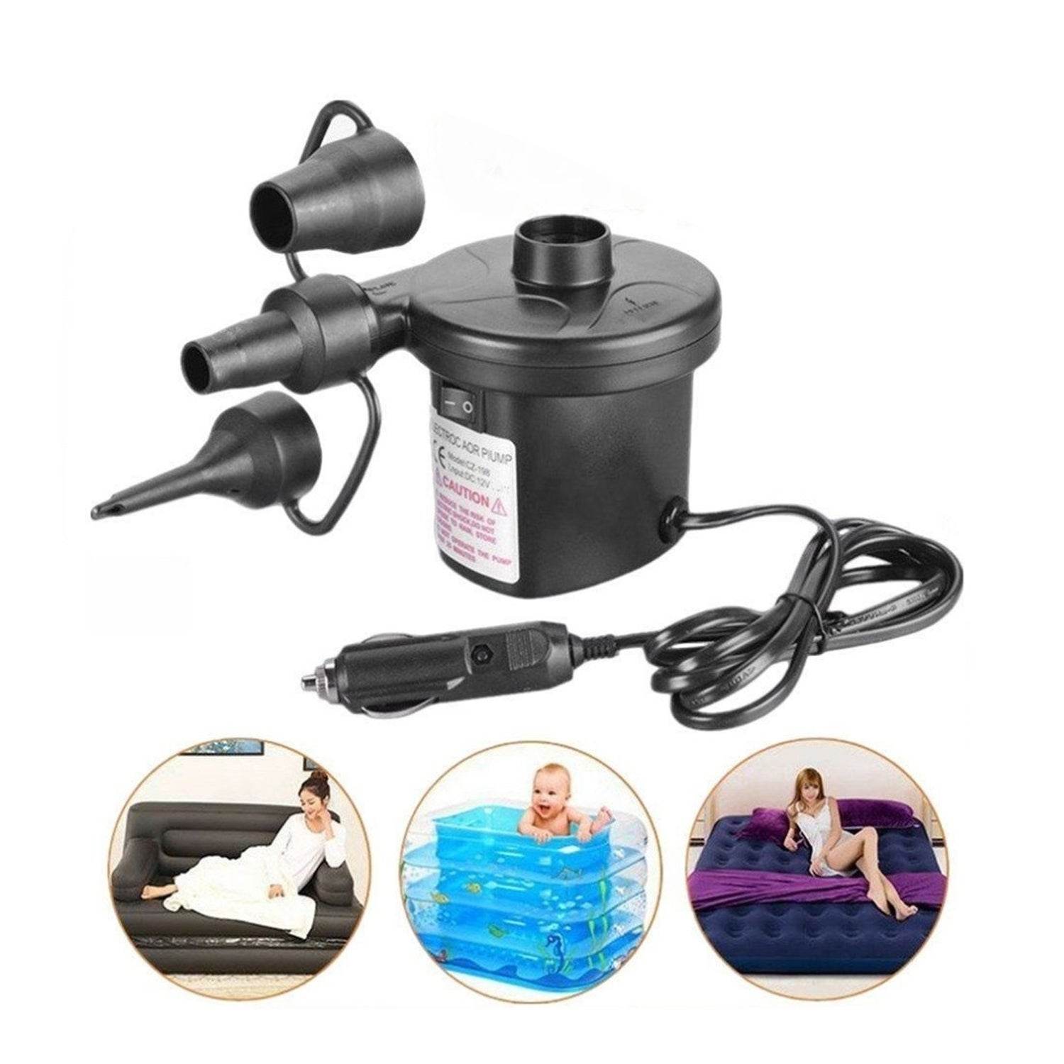 9080a Multi-purpose Electric Air Pump Without Valve Adaptors For Quickly Inflatesdeflates Sofa Bed Swimming Pool Tubes Toys Air Bags - 9XShoppy