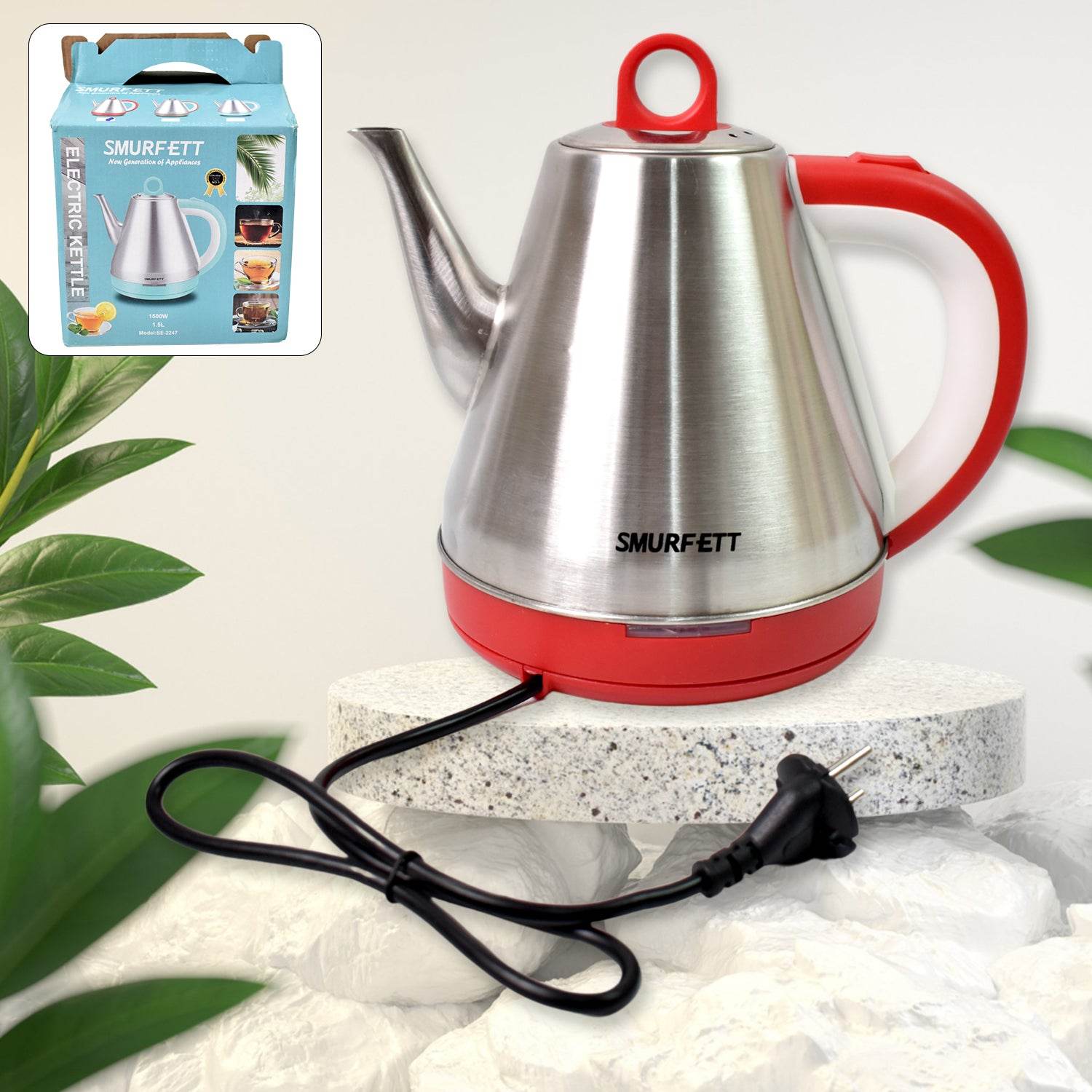 Stainless Steel Large Capacity Electric Kettle (1500w 1.5 Ltr.) - 9XShoppy