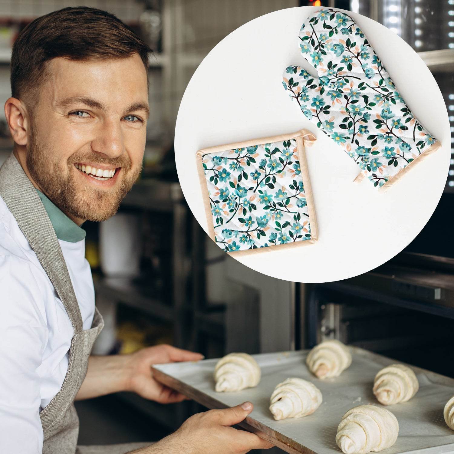 Professional Cotton Oven Mitt Gloves - 9XShoppy