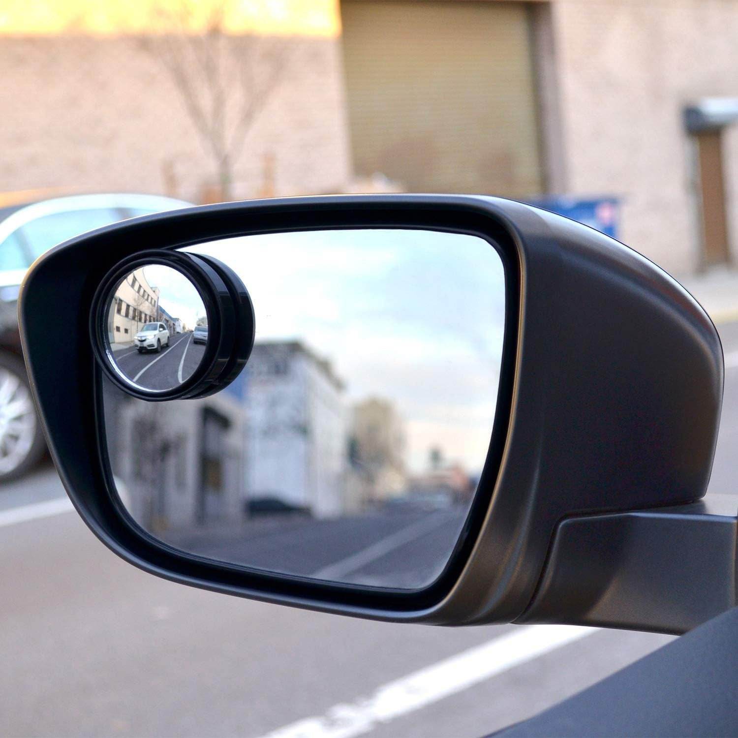 9538 Car Blind Spot Side Mirror Round Hd Glass Blindspot Mirror Convex Rear View Mirrorcar Mirror Accessories Suitable To All Cars Frameless Design (2 Pcs Set) - 9XShoppy
