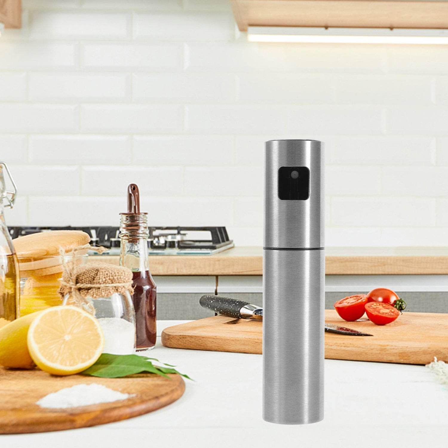 Oil Spray Bottle For Dosa Food Grade Stainless Steel Glass Oil Spray Bottle (100 Ml) - 9XShoppy